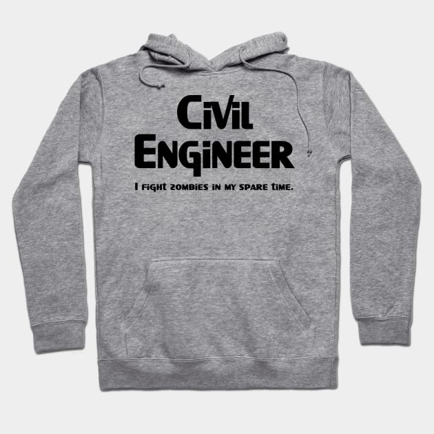 Civil Engineer Zombie Fighter Hoodie by Barthol Graphics